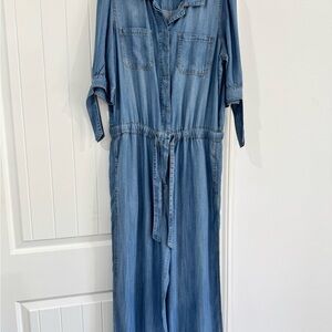 Tru Luxe Jeans Medium Blue Denim Jumpsuit